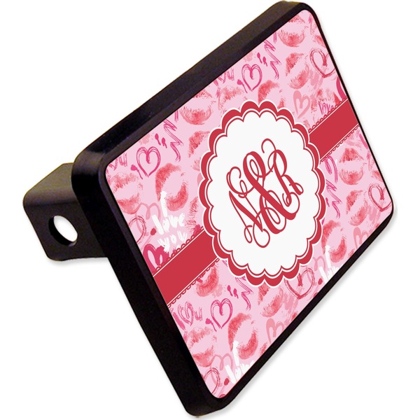 Custom Lips n Hearts Rectangular Trailer Hitch Cover - 2" (Personalized)