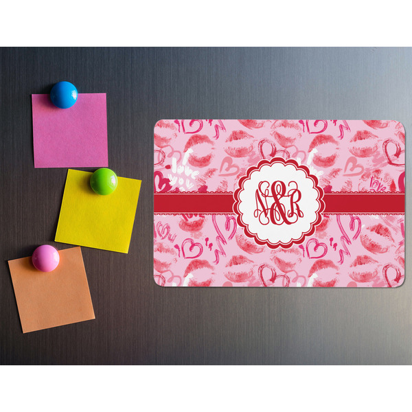 Lips n Hearts Rectangular Fridge Magnet - LIFESTYLE
