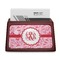 Lips n Hearts Red Mahogany Business Card Holder - Straight