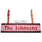 Lips n Hearts Red Mahogany Nameplates with Business Card Holder - Straight