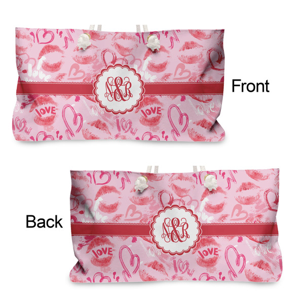 Lips n Hearts Large Rope Tote - From & Back View