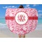 Lips n Hearts Round Beach Towel - In Use