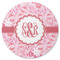 Lips n Hearts Round Coaster Rubber Back - Single