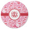 Lips n Hearts Round Rubber Backed Coaster (Personalized)