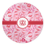 Lips n Hearts 5' Round Indoor Area Rug (Personalized)