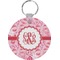 Lips n Hearts Round Plastic Keychain (Personalized)