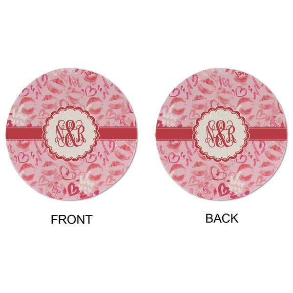 Lips n Hearts Round Linen Placemats - APPROVAL (double sided)