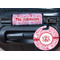 Lips n Hearts Round Luggage Tag & Handle Wrap - In Context