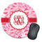 Lips n Hearts Round Mouse Pad