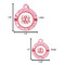 Lips n Hearts Round Pet ID Tag - Large - Comparison Scale