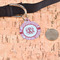 Lips n Hearts Round Pet ID Tag - Large - In Context