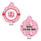 Lips n Hearts Round Pet Tag - Front & Back