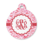 Lips n Hearts Round Pet ID Tag - Small (Personalized)