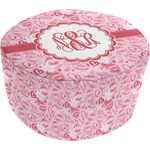 Lips n Hearts Round Pouf Ottoman (Personalized)