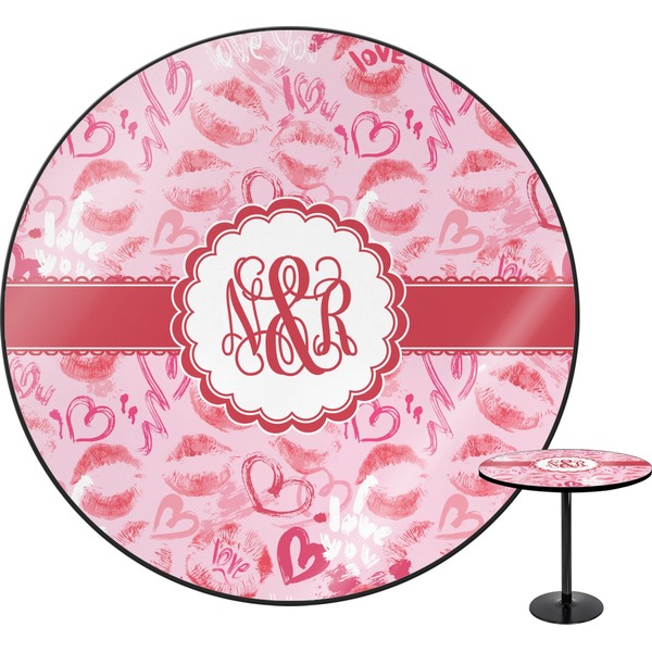 Custom Lips n Hearts Round Table (Personalized)