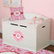 Lips n Hearts Round Wall Decal on Toy Chest