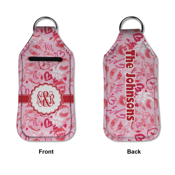 Lips n Hearts Sanitizer Holder Keychain - Large APPROVAL (Flat)