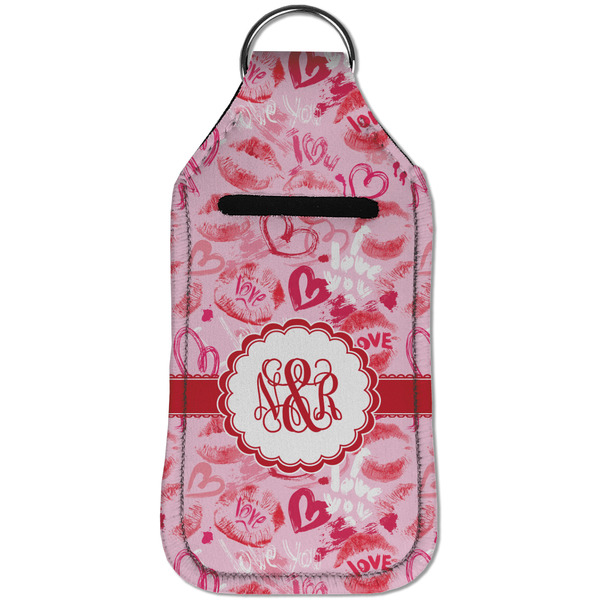 Lips n Hearts Sanitizer Holder Keychain - Large (Front)