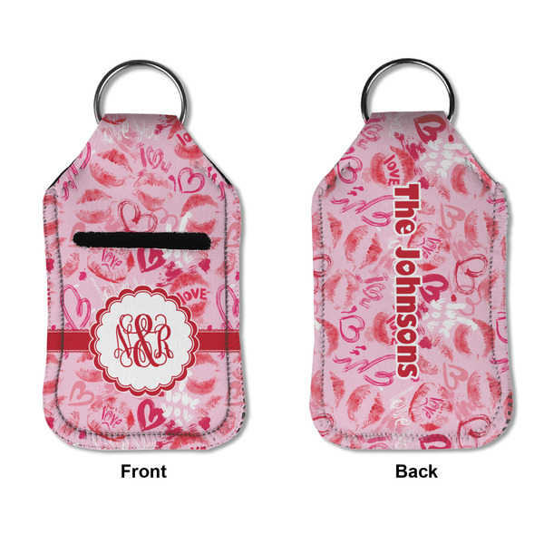 Lips n Hearts Sanitizer Holder Keychain - Small APPROVAL (Flat)
