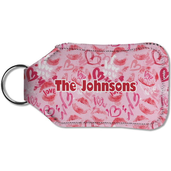 Lips n Hearts Sanitizer Holder Keychain - Small (Back)