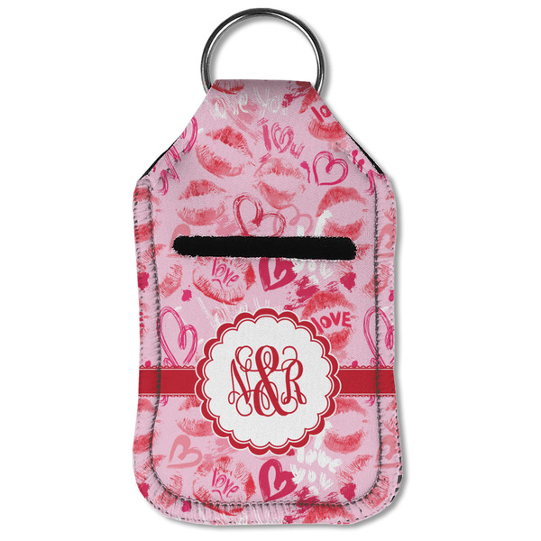 Lips n Hearts Sanitizer Holder Keychain - Small (Front Flat)