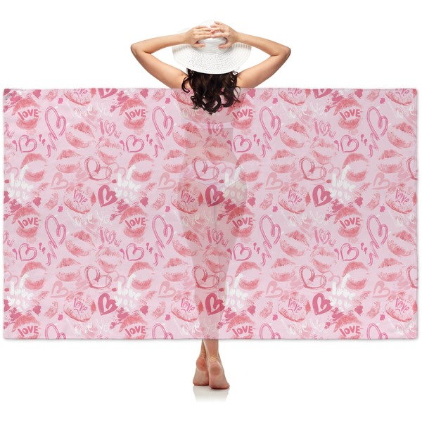 Custom Lips n Hearts Sheer Sarong