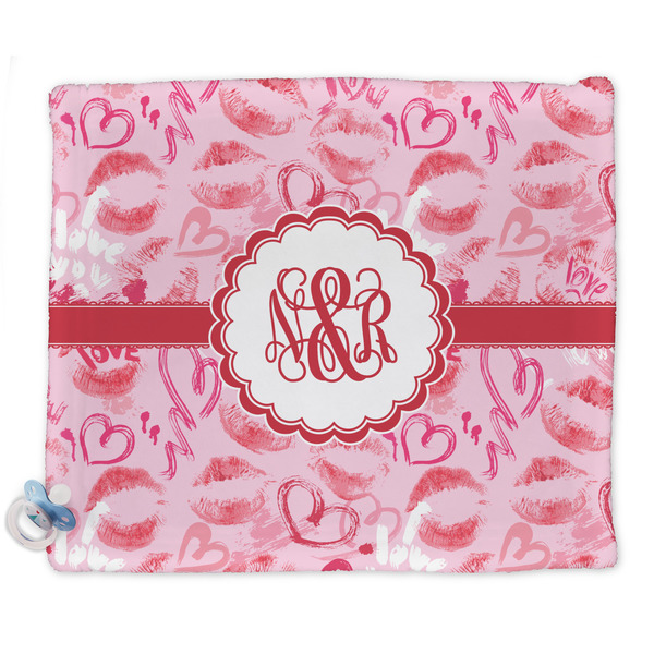 Custom Lips n Hearts Security Blanket - Single Sided (Personalized)