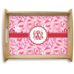 Lips n Hearts Natural Wooden Tray - Large (Personalized)