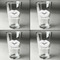 Lips n Hearts Set of Four Engraved Beer Glasses - Individual View