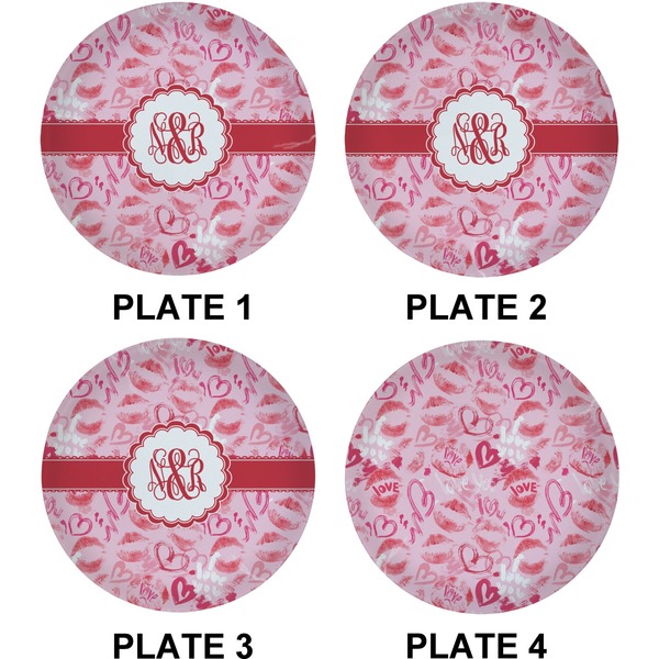 Lips n Hearts Set of Lunch / Dinner Plates (Approval)