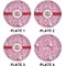 Lips n Hearts Set of Lunch / Dinner Plates (Approval)