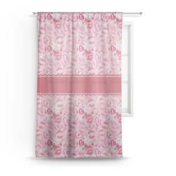 Lips n Hearts Sheer Curtain - 50"x84" (Personalized)