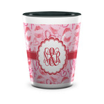 Lips n Hearts Ceramic Shot Glass - 1.5 oz - Two Tone - Set of 4 (Personalized)