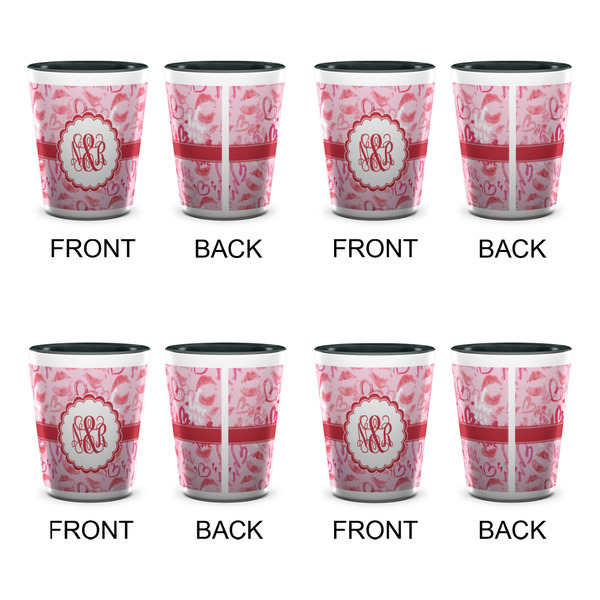 Lips n Hearts Shot Glassess - Two Tone - Set of 4 - APPROVAL