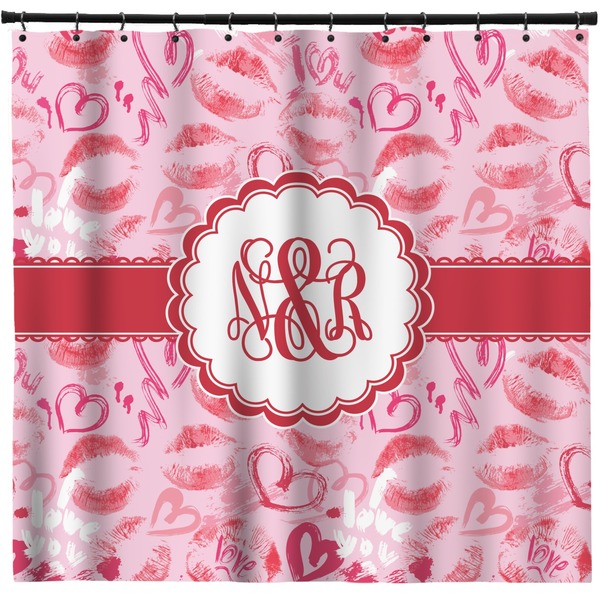 Custom Lips n Hearts Shower Curtain - Custom Size (Personalized)