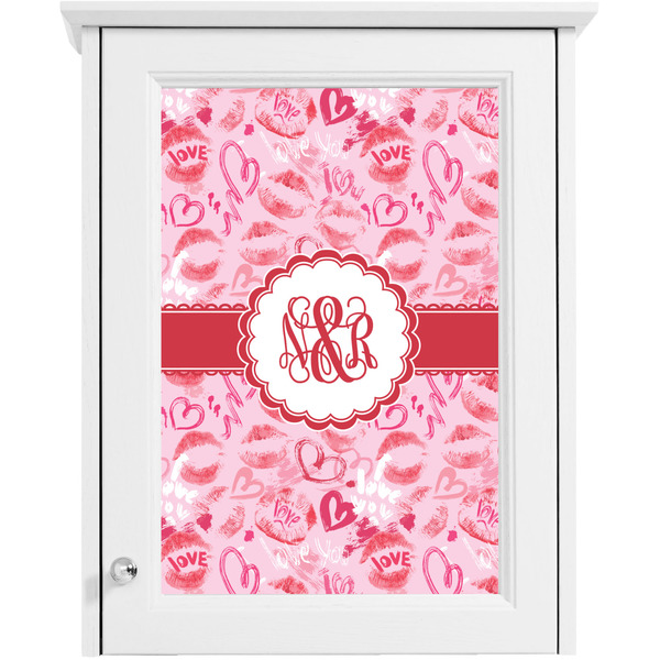 Lips n Hearts Single White Cabinet Decal