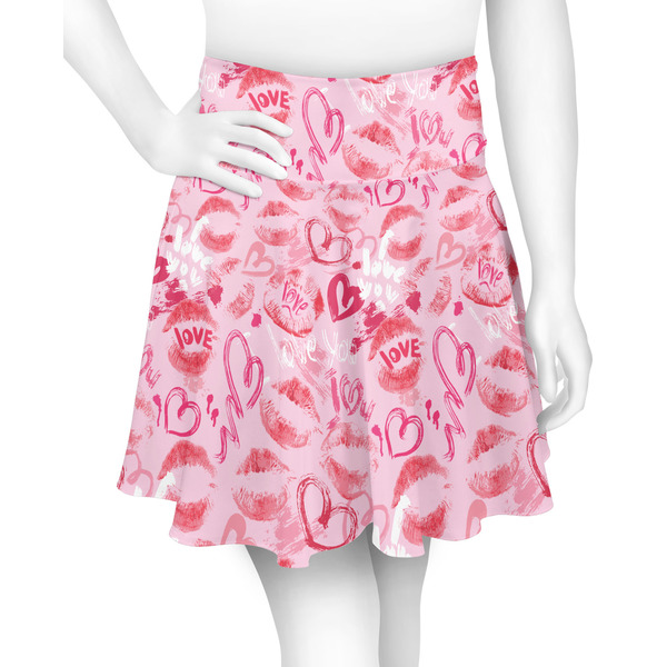 Custom Lips n Hearts Skater Skirt - 2X Large