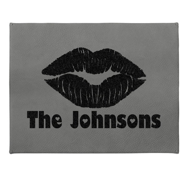 Lips n Hearts Small Engraved Gift Box with Leather Lid - Approval