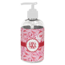 Lips n Hearts Plastic Soap / Lotion Dispenser (8 oz - Small - White) (Personalized)