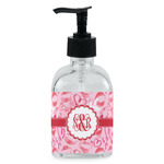 Lips n Hearts Glass Soap & Lotion Bottle - Single Bottle (Personalized)