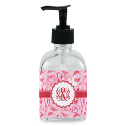 Lips n Hearts Glass Soap & Lotion Bottle - Single Bottle (Personalized)