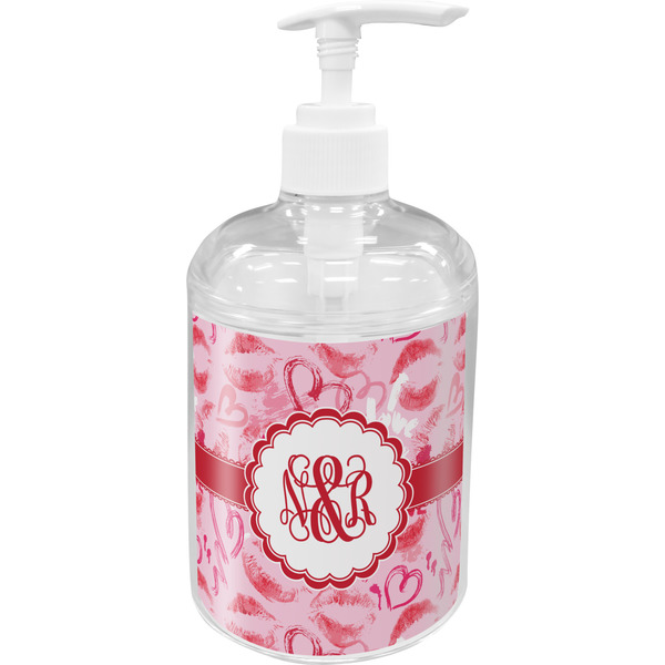 Custom Lips n Hearts Acrylic Soap & Lotion Bottle (Personalized)