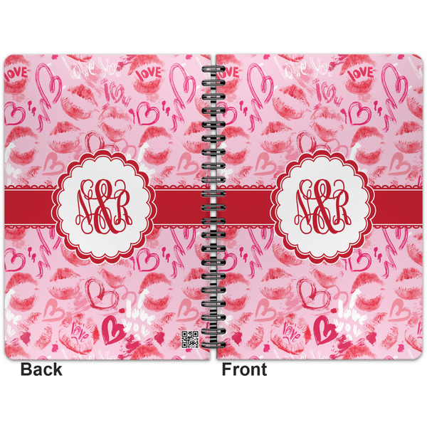 Lips n Hearts Spiral Journal 7 x 10 - Apvl