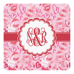 Lips n Hearts Square Decal (Personalized)