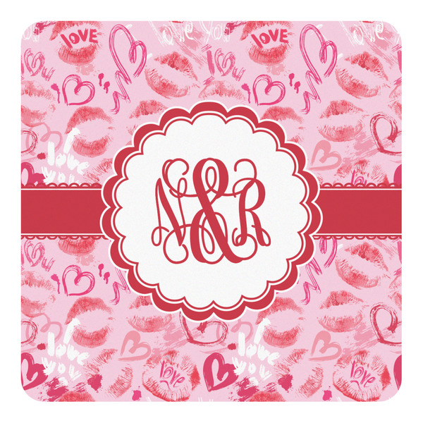 Custom Lips n Hearts Square Decal - XLarge (Personalized)