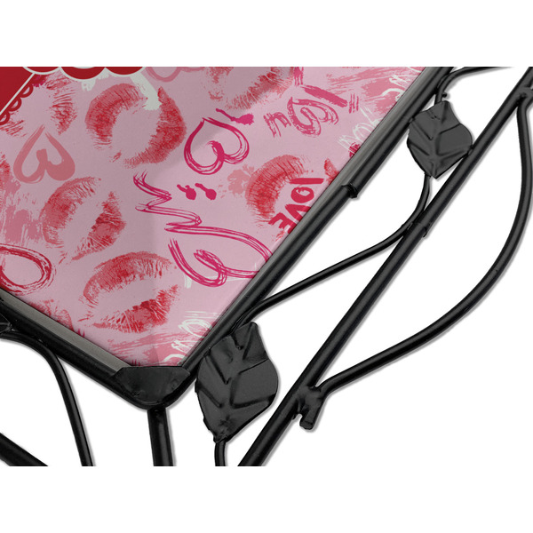 Lips n Hearts Square Trivet - Detail