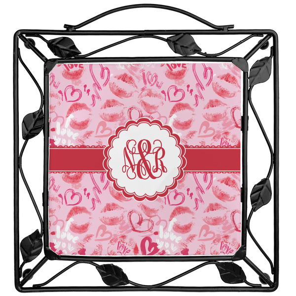 Custom Lips n Hearts Square Trivet (Personalized)