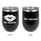 Lips n Hearts Stainless Wine Tumblers - Black - Double Sided - Approval