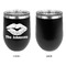 Lips n Hearts Stainless Wine Tumblers - Black - Single Sided - Approval