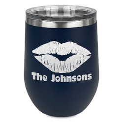 Lips n Hearts Stemless Wine Tumbler - 5 Color Choices - Stainless Steel  (Personalized)
